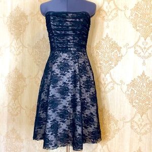 🖤Moda International Black Lace Strapless Dress